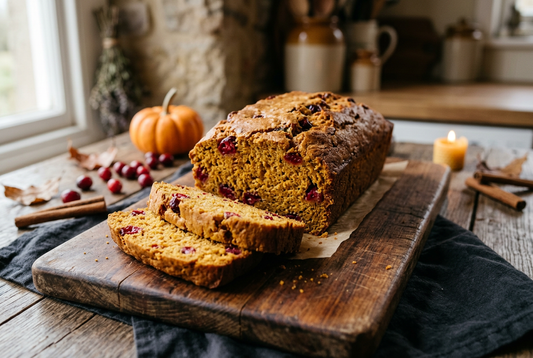 Cranberry Pumpkin Bread for Samhain