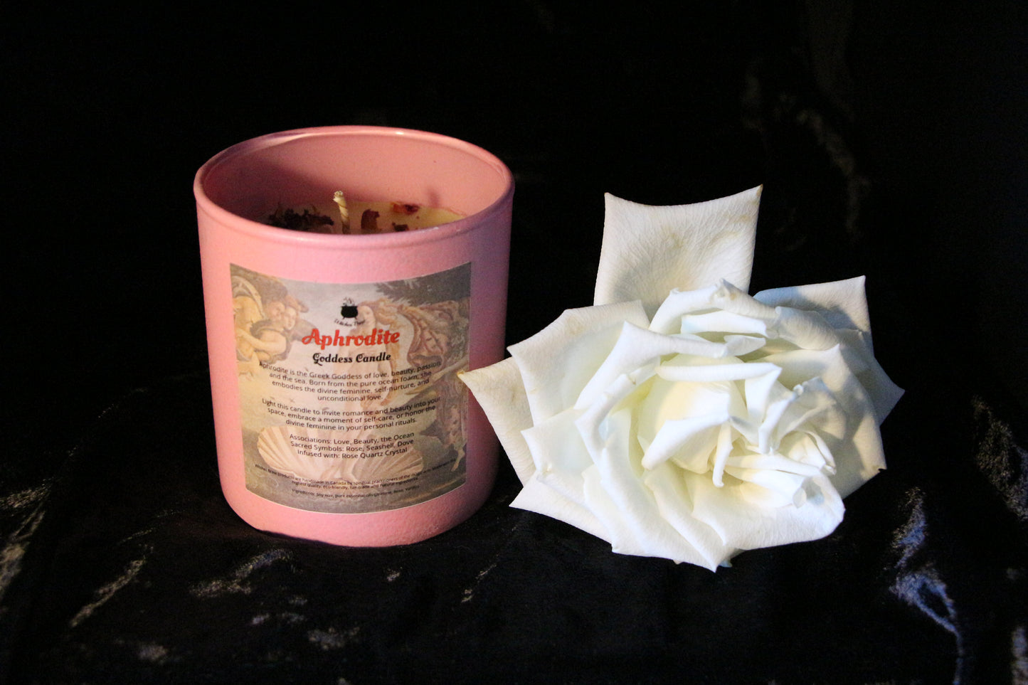 Aphrodite Crystal Infused Soy Candle