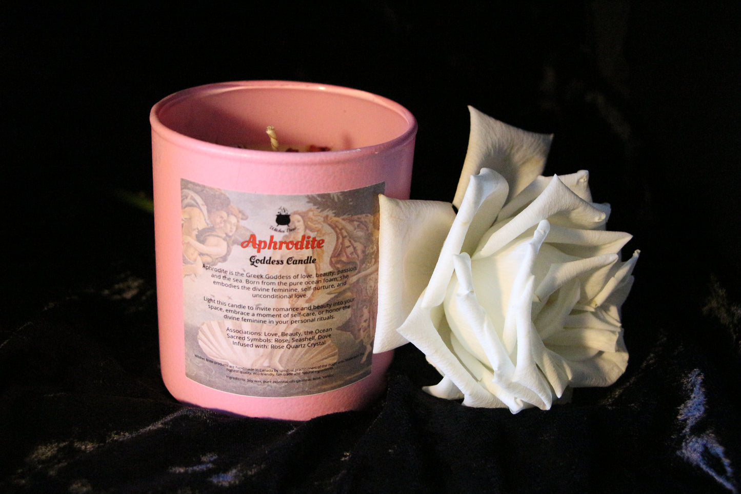 Aphrodite Crystal Infused Soy Candle