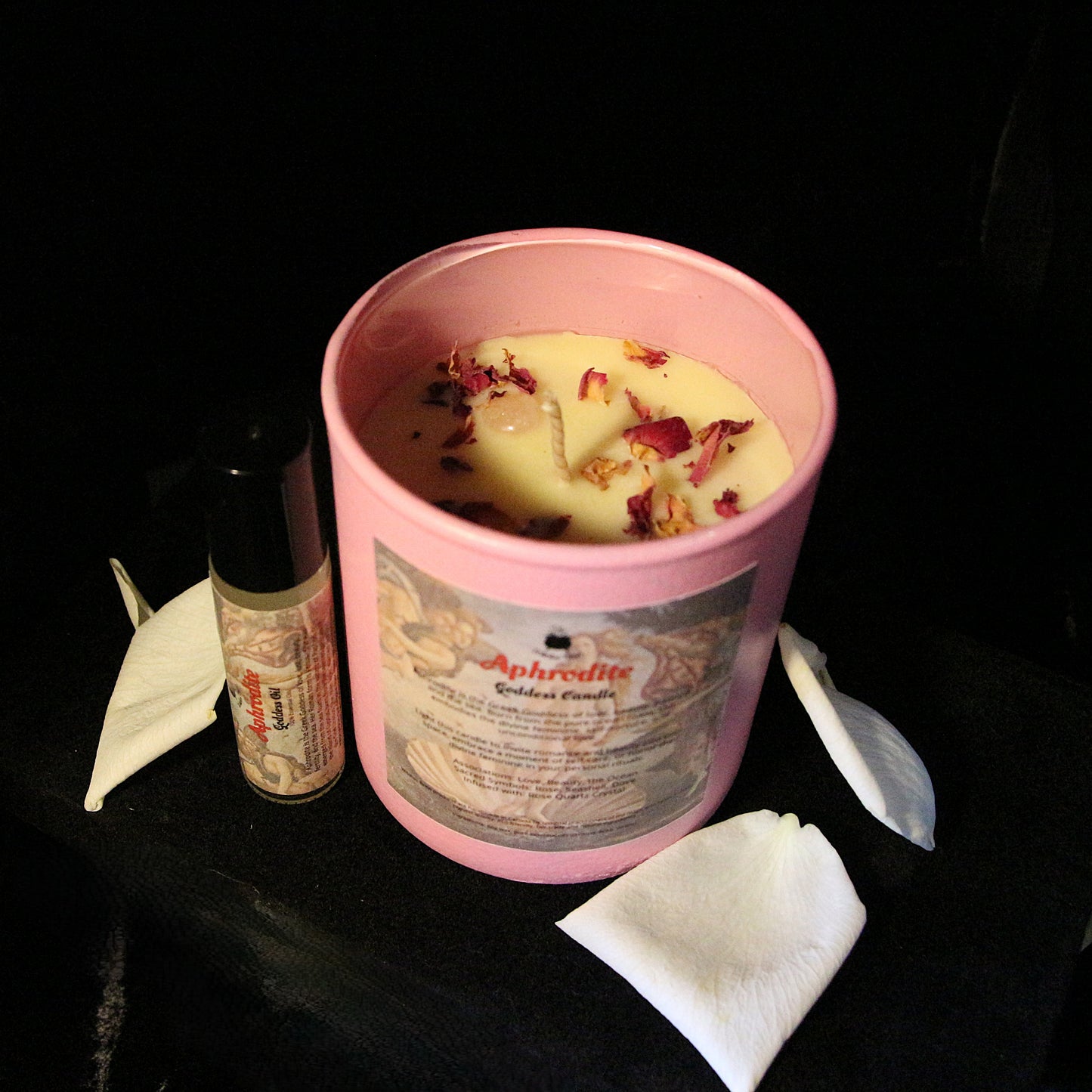 Aphrodite Crystal Infused Soy Candle