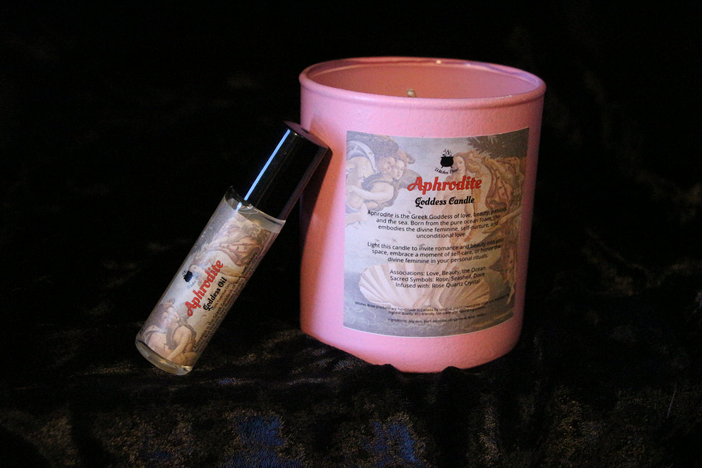 Aphrodite Crystal Infused Soy Candle