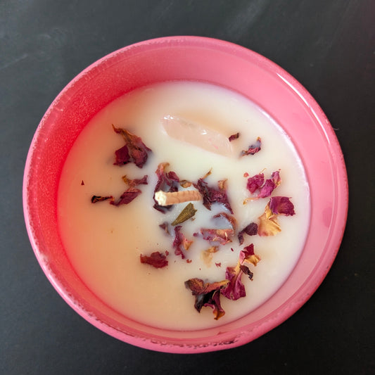 Aphrodite Crystal Infused Soy Candle